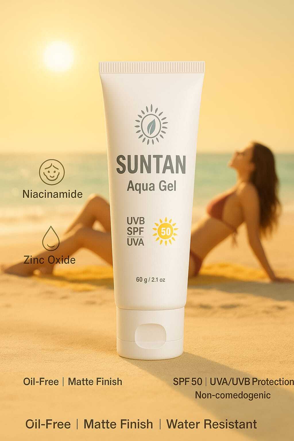 Suntan Aqua Gel Sunscreen With Spf 50  Pa++++ - Image 4